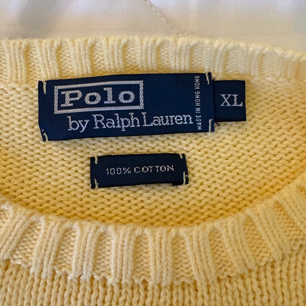 Ralph Lauren Yellow Crewneck Sweater